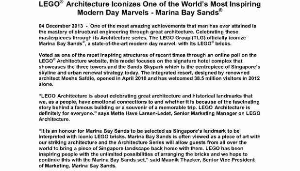 LEGO®  Architecture Iconizes One of the World’s Most Inspiring Modern Day Marvels - Marina Bay Sands_4 Dec 2013_1 (618x800)