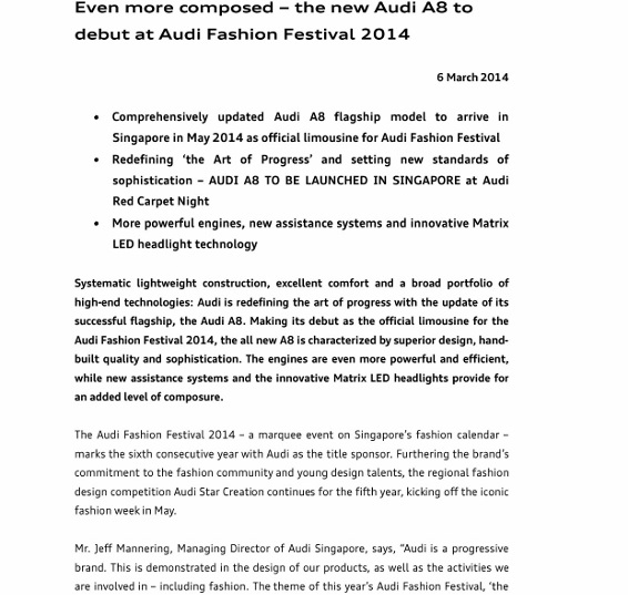 Press Release_ Even more composed – the new Audi A8 to debut at AFF 2014_1 (566x800)