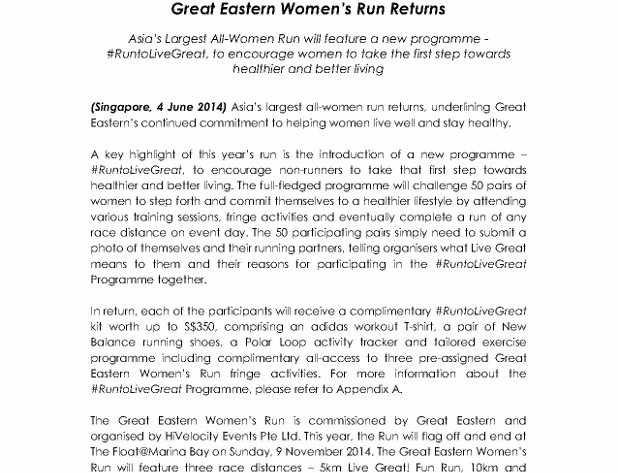 Media Release - Great Eastern Women’s Run Returns_1 (618x800)
